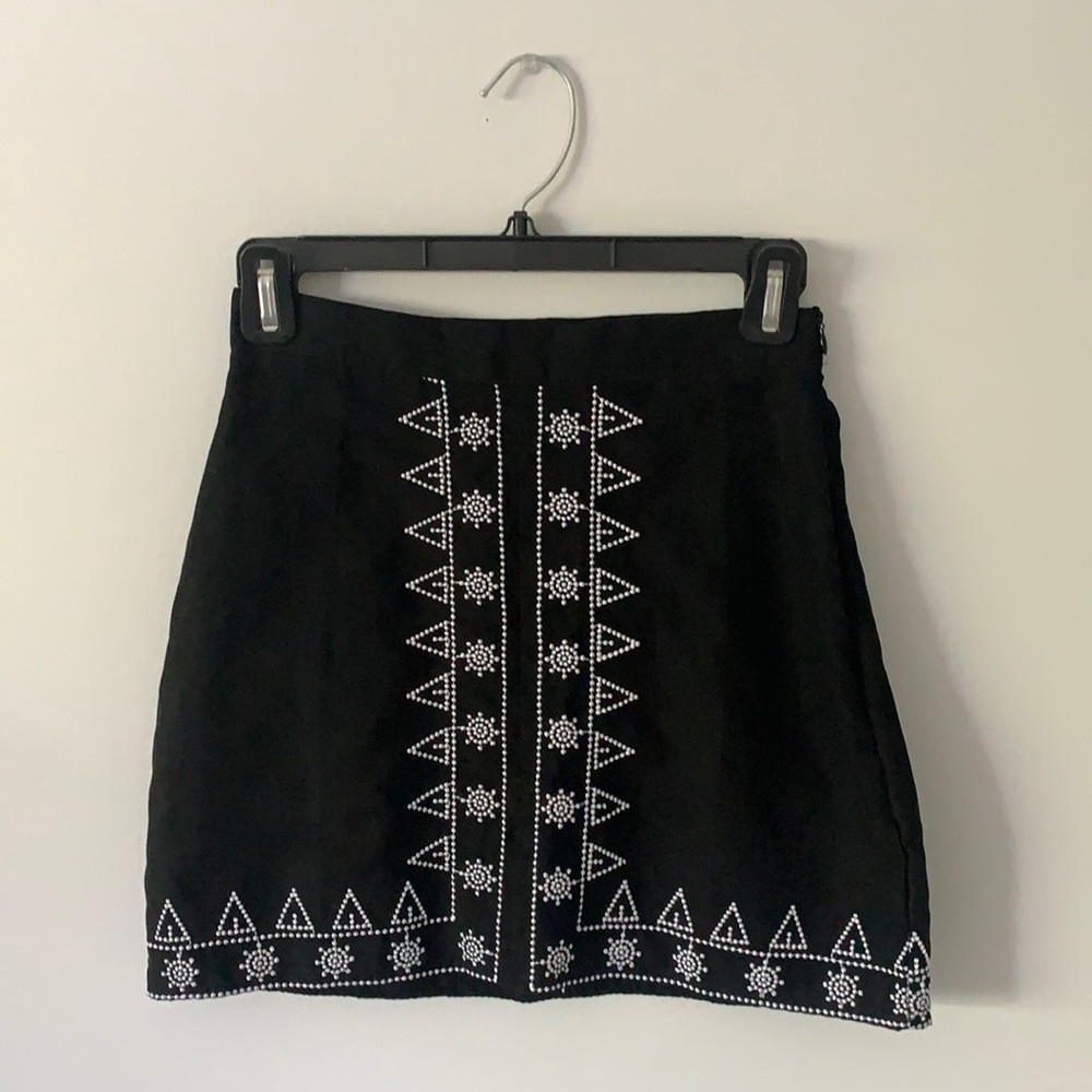 Black and white beaded skirt
